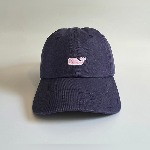 Vineyard Vines Accessories - NWT Vinyard Vines Pink Whale Logo Baseball Hat in Vineyard Navy Women's